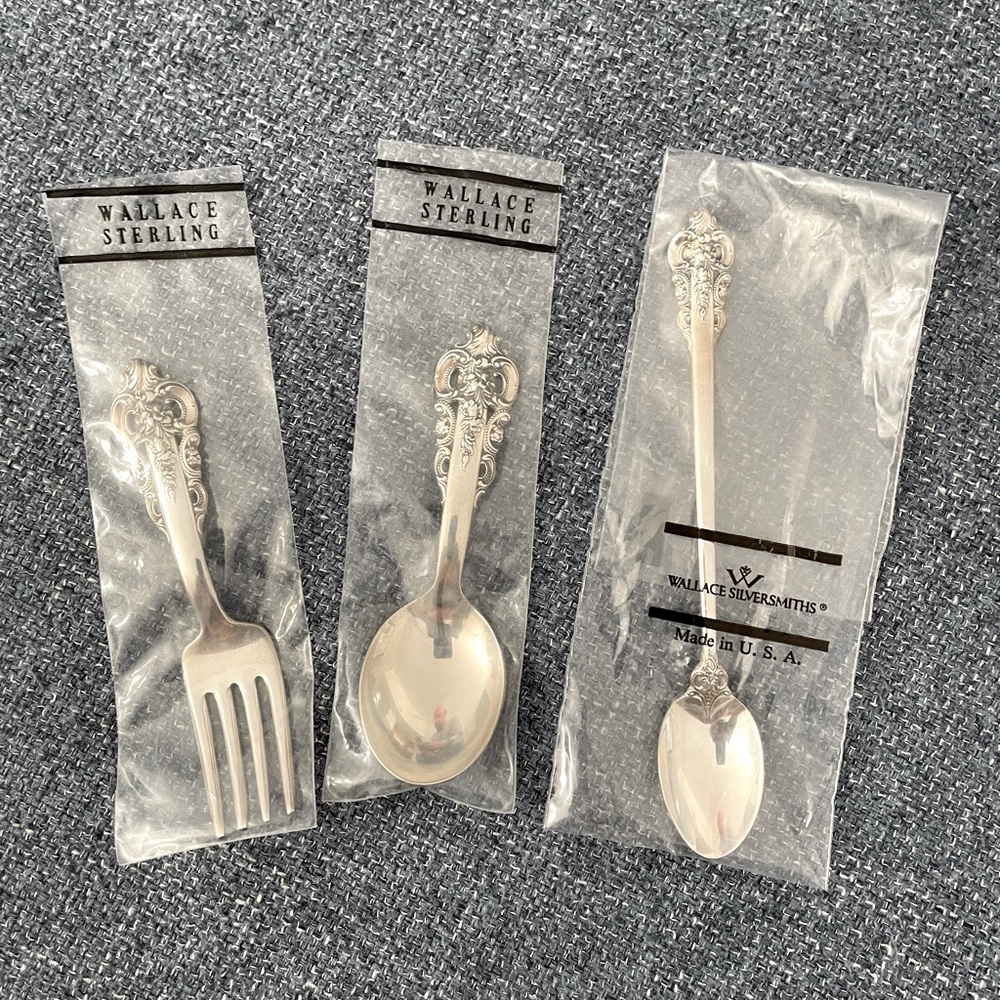 3 Piece Baby Sets Grande Baroque Sterling